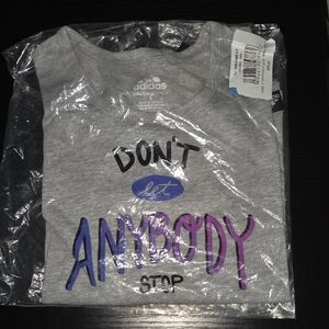Adidas Kids Gray Tee with Bold Graphic